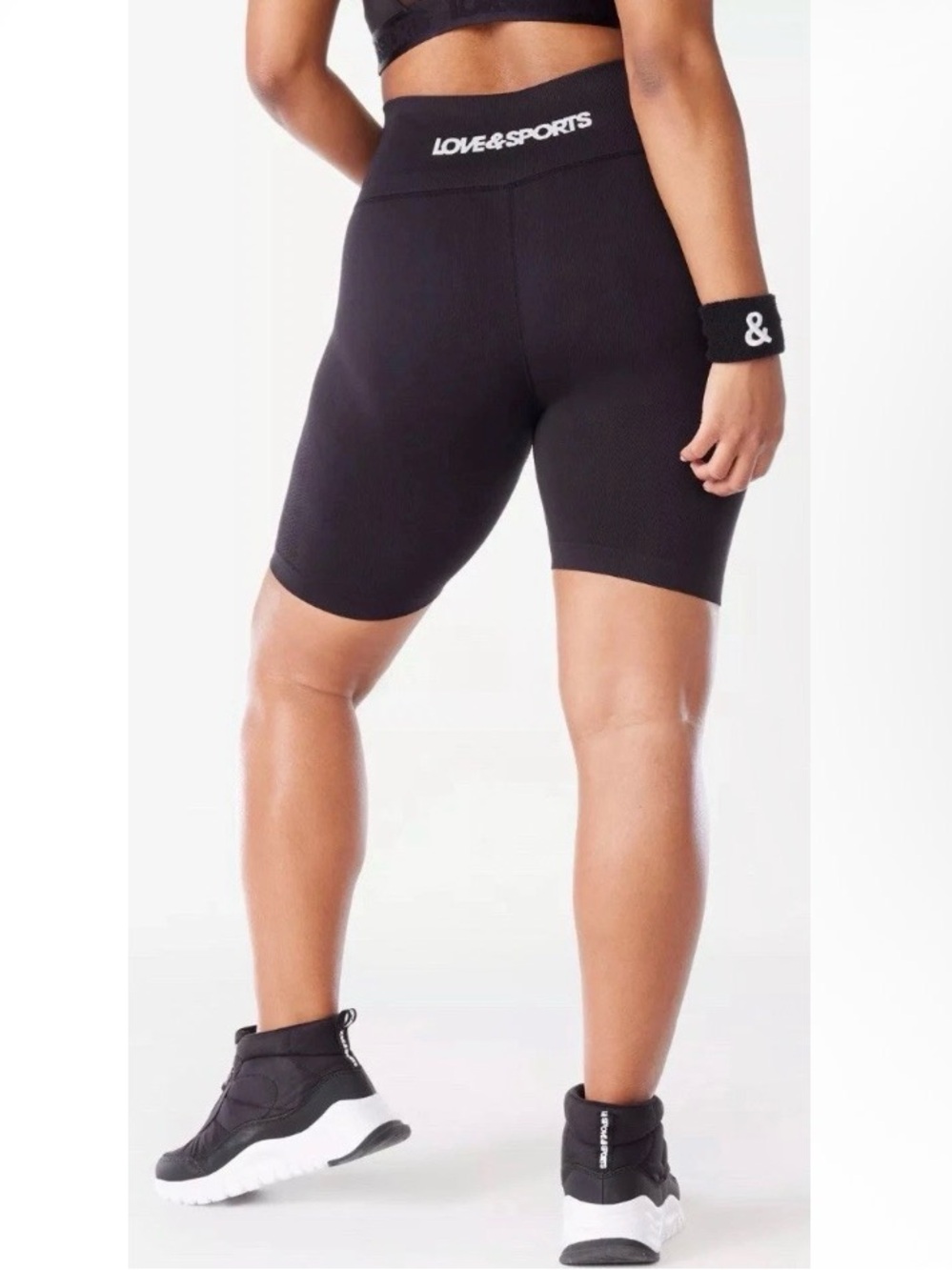 Love & Sports Bike Shorts size Medium (8-10) color black NWOT